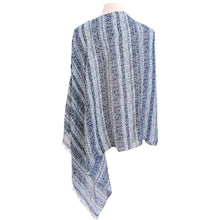 Load image into Gallery viewer, Teal &amp; White Geometric Print Poncho - Dammit Janet
